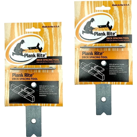 Plank Rite Steel Deck Spacing and Fastening Tool 2Pack for Use with 5-1/2 Inch Deck Boards | Made in USA