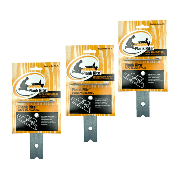 Plank Rite Steel Deck Spacing and Fastening Tool 3 Pack for Use with 5-1/2 Inch Deck Boards | Made in USA