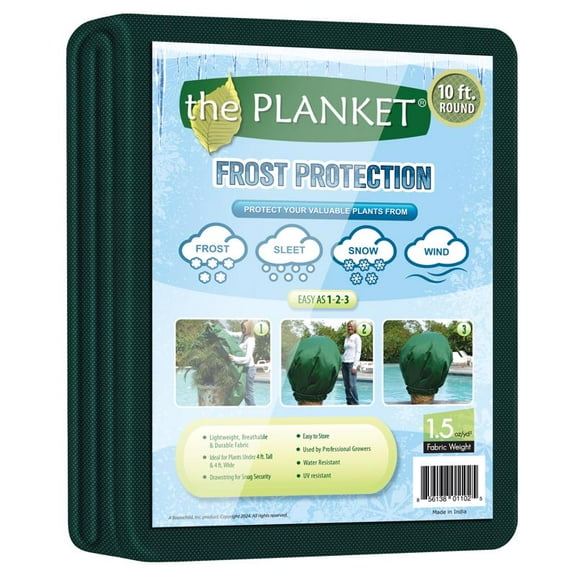 Planket Plant Frost Blanket and Protection Cover, 10 Ft Round
