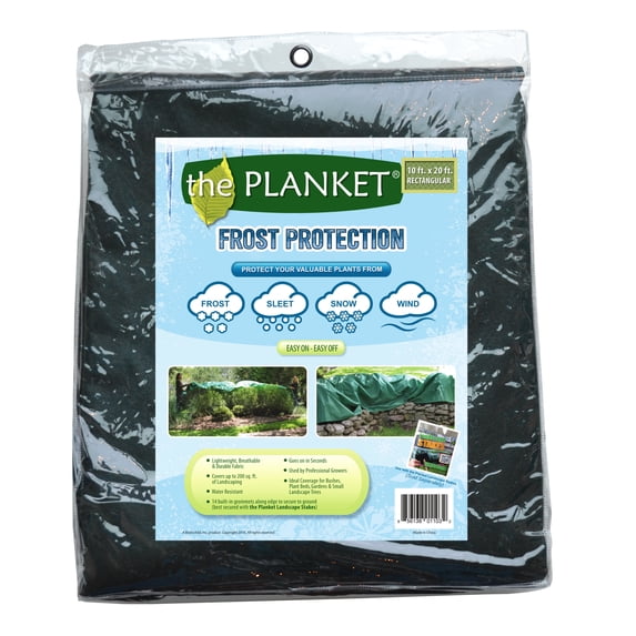 Planket - Plant Frost Blanket and Protection Cover, 10 x 20 ft Rectangle