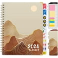 thumbnail image 1 of Planner 2024 Daily Weekly Monthly Teacher Planner, 8.5"x11", Academic Hardcover Planner DEC 2023 to DEC 2024, 13-Month School Organizer, Spiral Notebook with Stickers, Inner Pocket, Coated Tabs Visit, 1 of 6