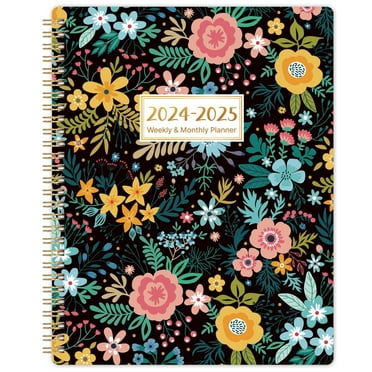 Planner 20242025 JUL 2024 JUN 2025 20242025 Planner Weekly And Monthly 8" X 10" Thick Paper+Twin Wire Binding+Marked Tabs Daily Organizer Floral