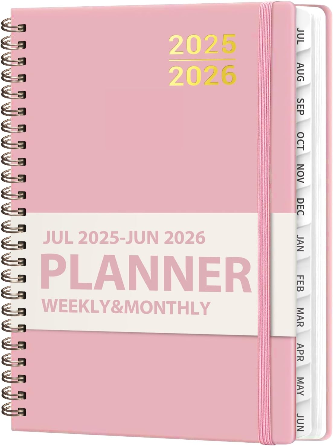 Taja Academic Year Planner 2025-2026 (July 2025 - June 2026) - Hardcover Monthly & Weekly Agenda With Tabs, 6.3" X 8.5"