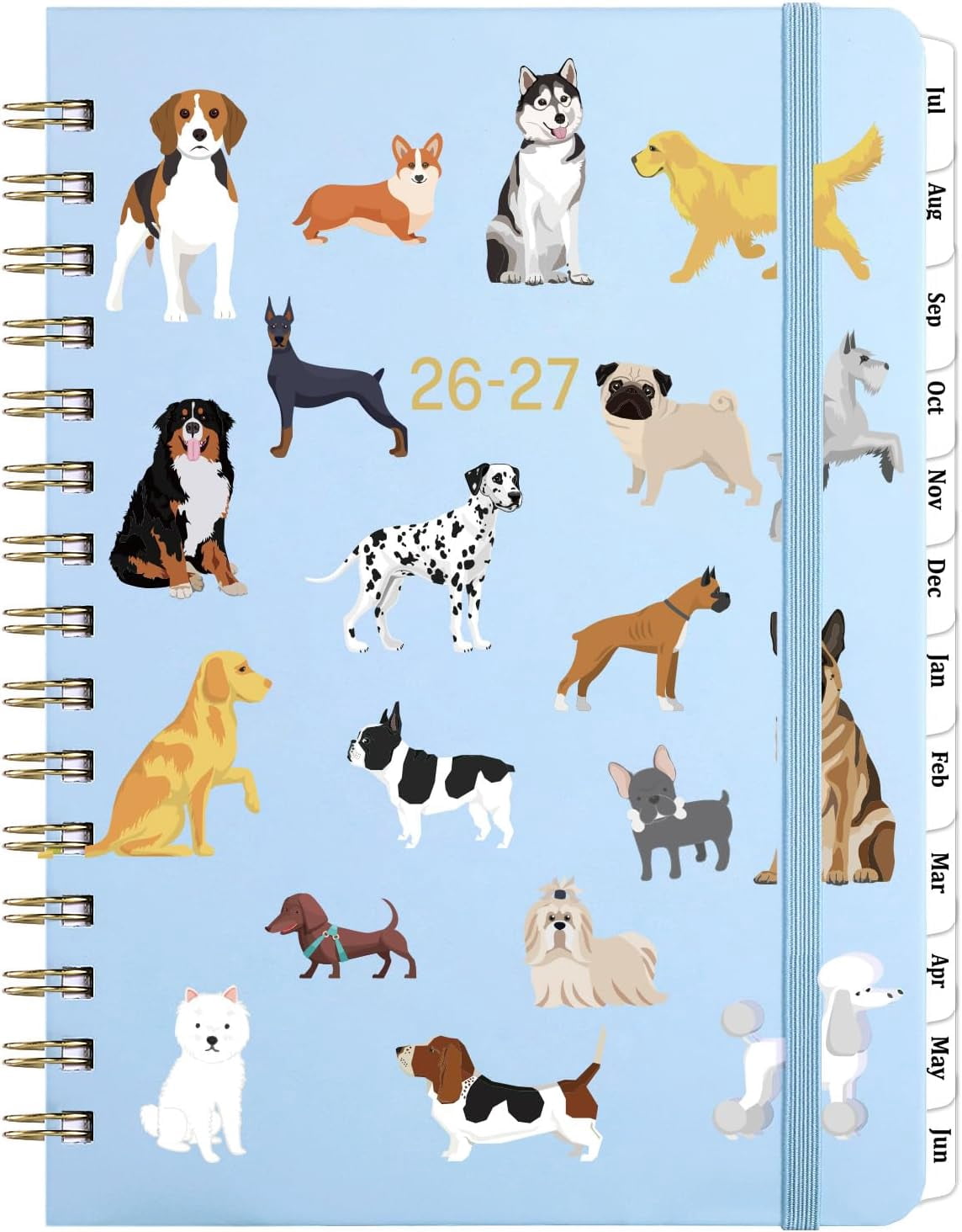 Planner 2026-2027 - Academic Planner 2026-2027, 26-27 Weekly & Monthly Planner with Tabs, Jul. 2026 - Jun. 2027, 6.5" x 8.5", Hardcover with Back Pocket + Thick Paper + Banded, Twin-Wire Binding - Cu