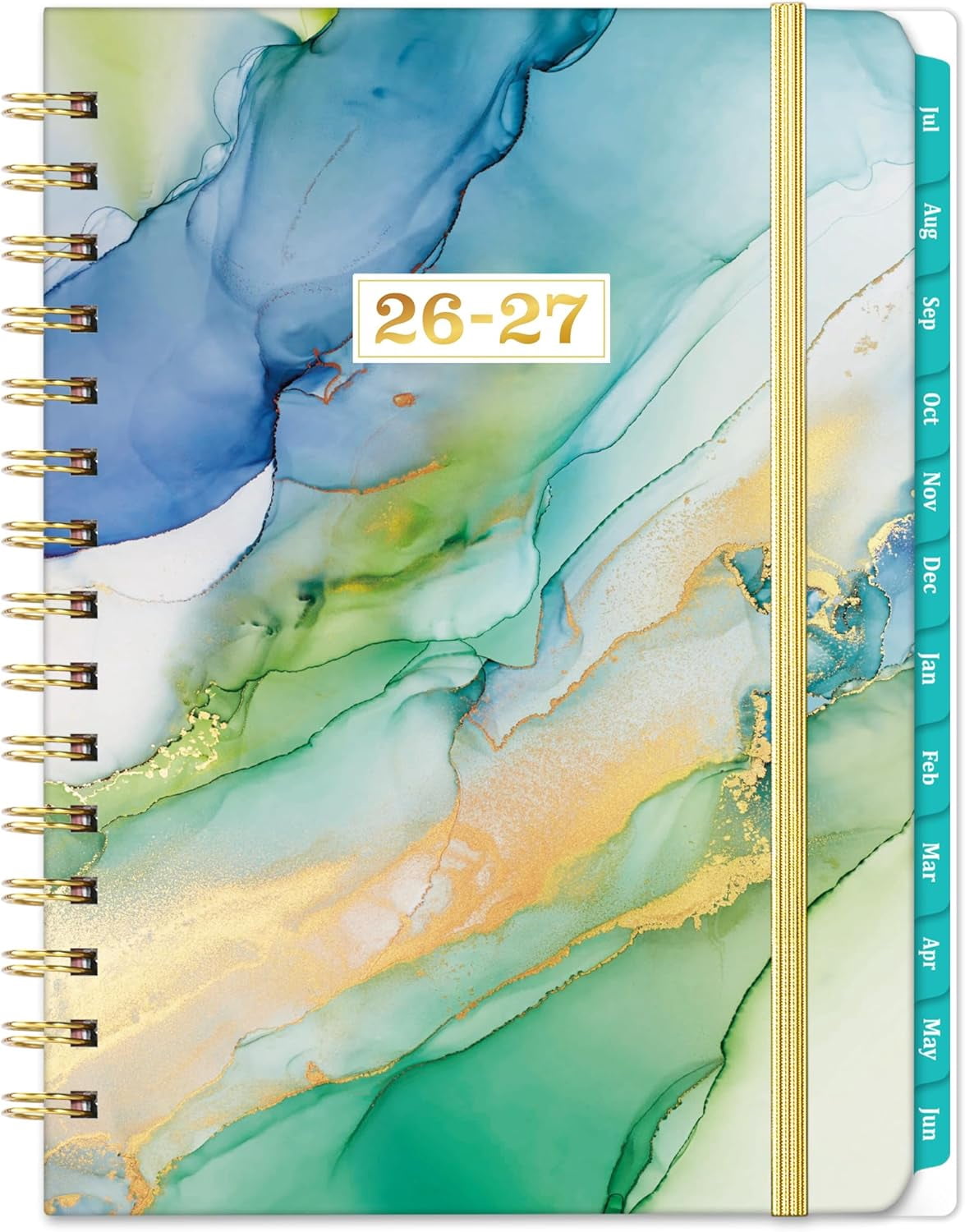 Planner 2026-2027 - Academic Planner 2026-2027, Jul. 2026 - Jun. 2027, 26-27 Weekly and Monthly with Tabs, 6.3" x 8.4", Tabs, Hardcover, Back Pocket