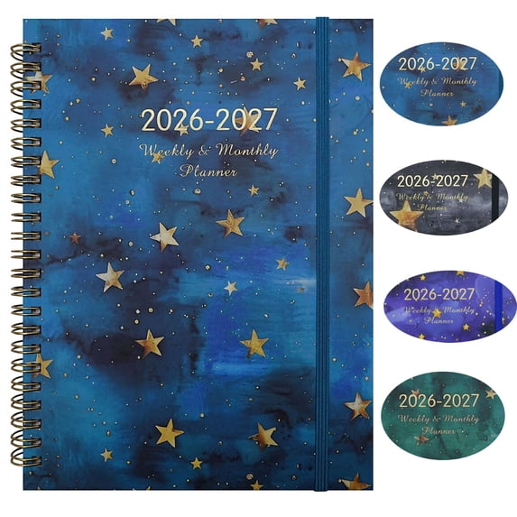 Planner 2026-2027, Aesthetic 2 Year Months Planner Calendar, 24-Months from January 2026 - December 2027, 26-27 Monthly Calendar Planner, Perfect for School Office Home, 6.22" x 8.5" (Blue)