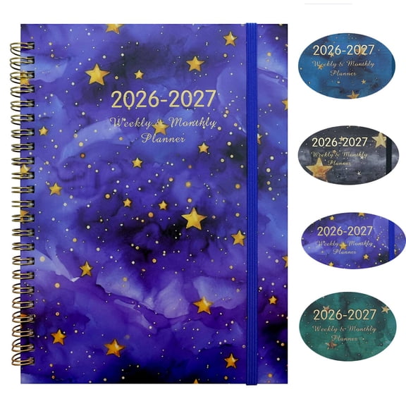 Planner 2026-2027, Aesthetic 2 Year Months Planner Calendar, 24-Months from January 2026 - December 2027, 26-27 Monthly Calendar Planner, Perfect for School Office Home, 6.22" x 8.5" (Purple)