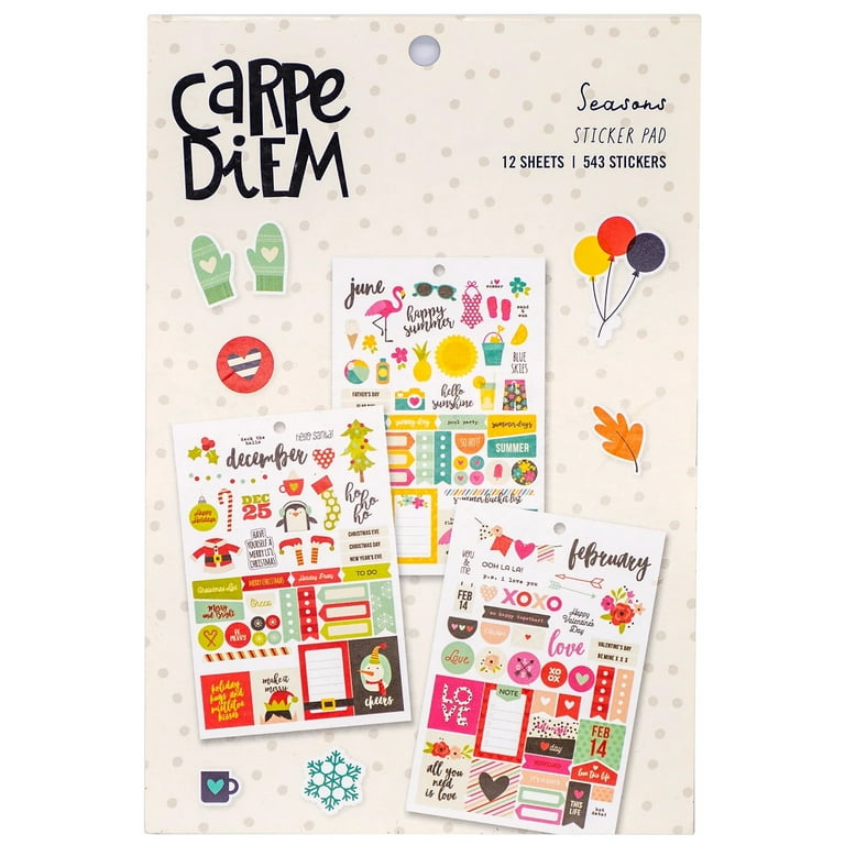  Carpe Diem Faith A5 Stickers 12/Pkg