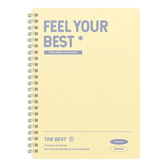 Planner for Gift, QIDESHIP Subject Notebooks Soft Spiral Lined Notebook, 120 Page Lined Diaryl | Funny Sarcastic Coworker for Worker Appreciation & Colleague Friend Family Humor Light yellow