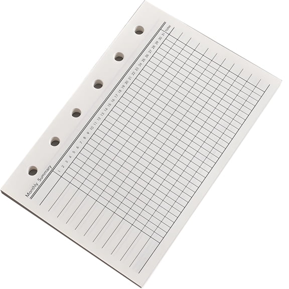 Planner Refill Paper, 40 Sheets, For 6 Ring Binder, Grid Line Insert Pages, Daily Weekly Monthly Schedule Organizer, Expense Tracker Loose Leaf Journal