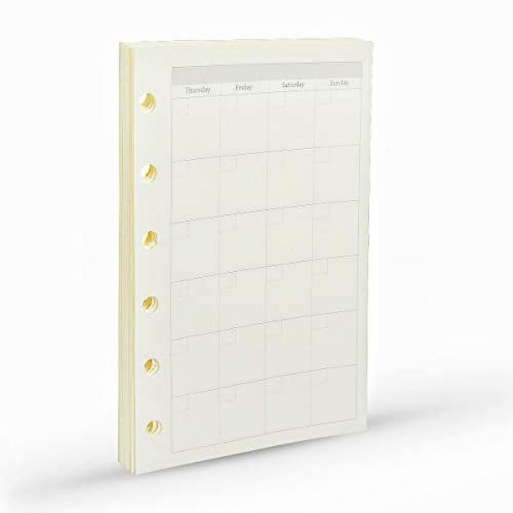 2023-2024 Planner Refills, 2023 Weekly & Monthly Planner Refills for A6  Binder, Runs from July 2023 to June 2024, 6-Hole Refill Planner with Tabs,  Person Size/Size 3, 3.75 x 6.75, Teal Leaf 