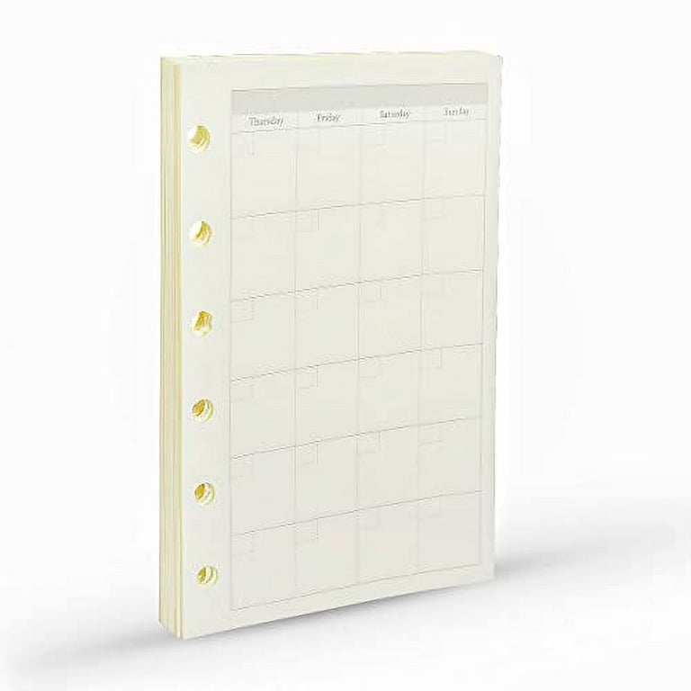 A7 Planner Refill, A7 Agenda Refill Diary Note Paper for Filofax,6  Hole/100gsm,4.84 x 3.23'', Harphia : : Office Products
