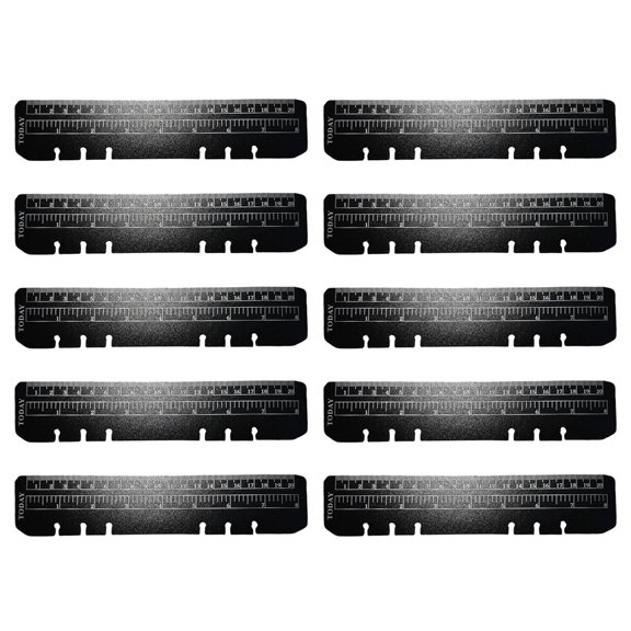 Planner Ruler Index Set, 6 Hole Loose Leaf Cm and Inch Scale Guides, 10 Pack for Study Pages and Page Finding Use