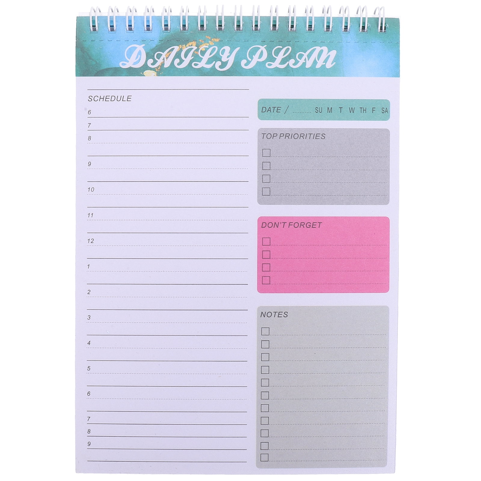 Planner Schedule Note Pads Tear off Memo Tabs to Do List Memo Pad