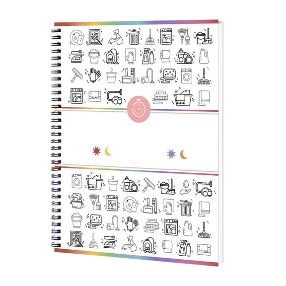 Planner Spiral Bound Household Schedule Organizer 11X8.5 in Undated Notebook for Adults Home Chore Tracking Planning