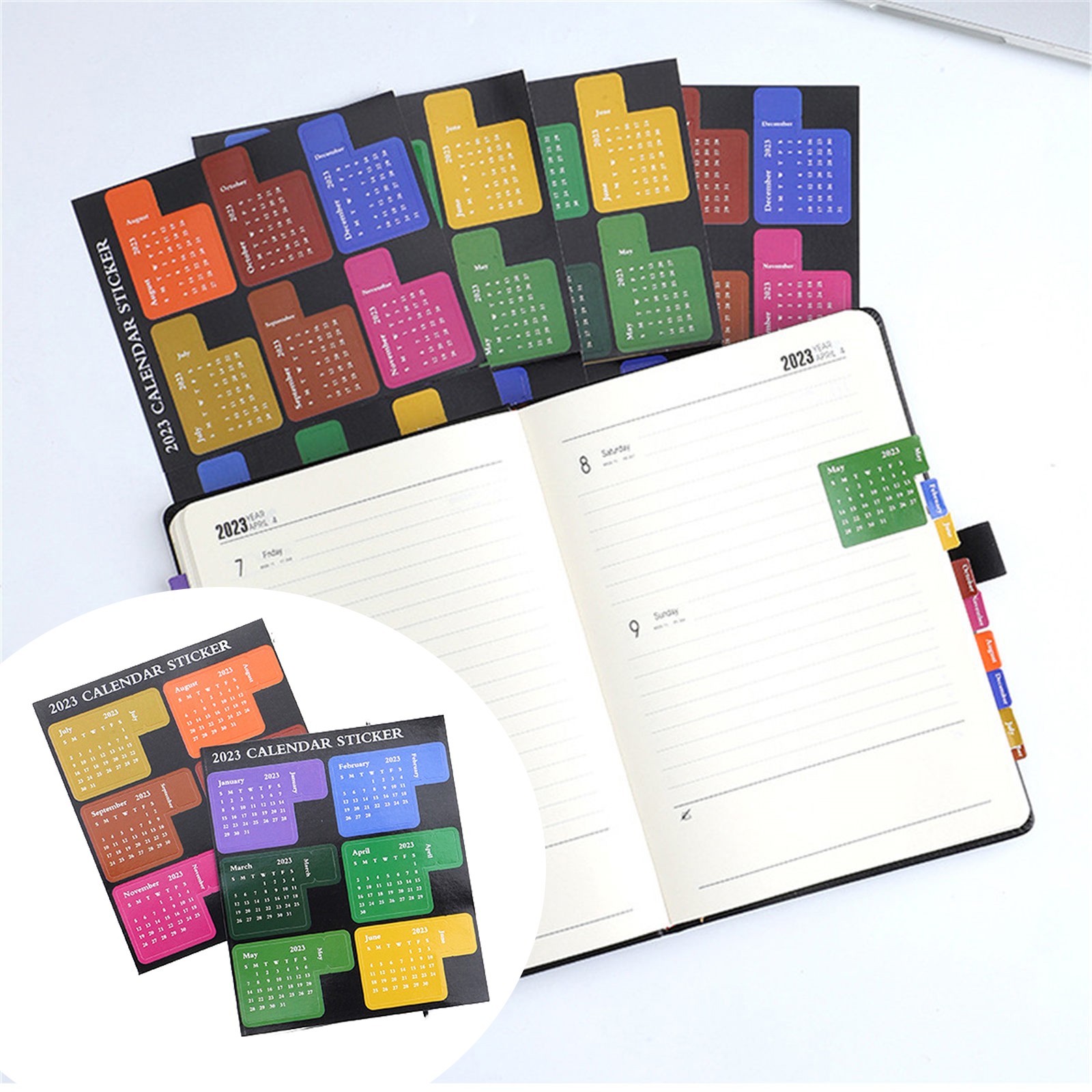 Planner Stickers 2025 Calendar 12 Months Notepad Indexes Stickers Self ...