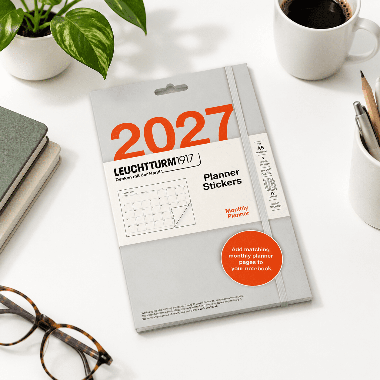 Pllanner Sticker Planner Stickers 2027 For Medium (a5) Notebooks Monthly - Walmart.com