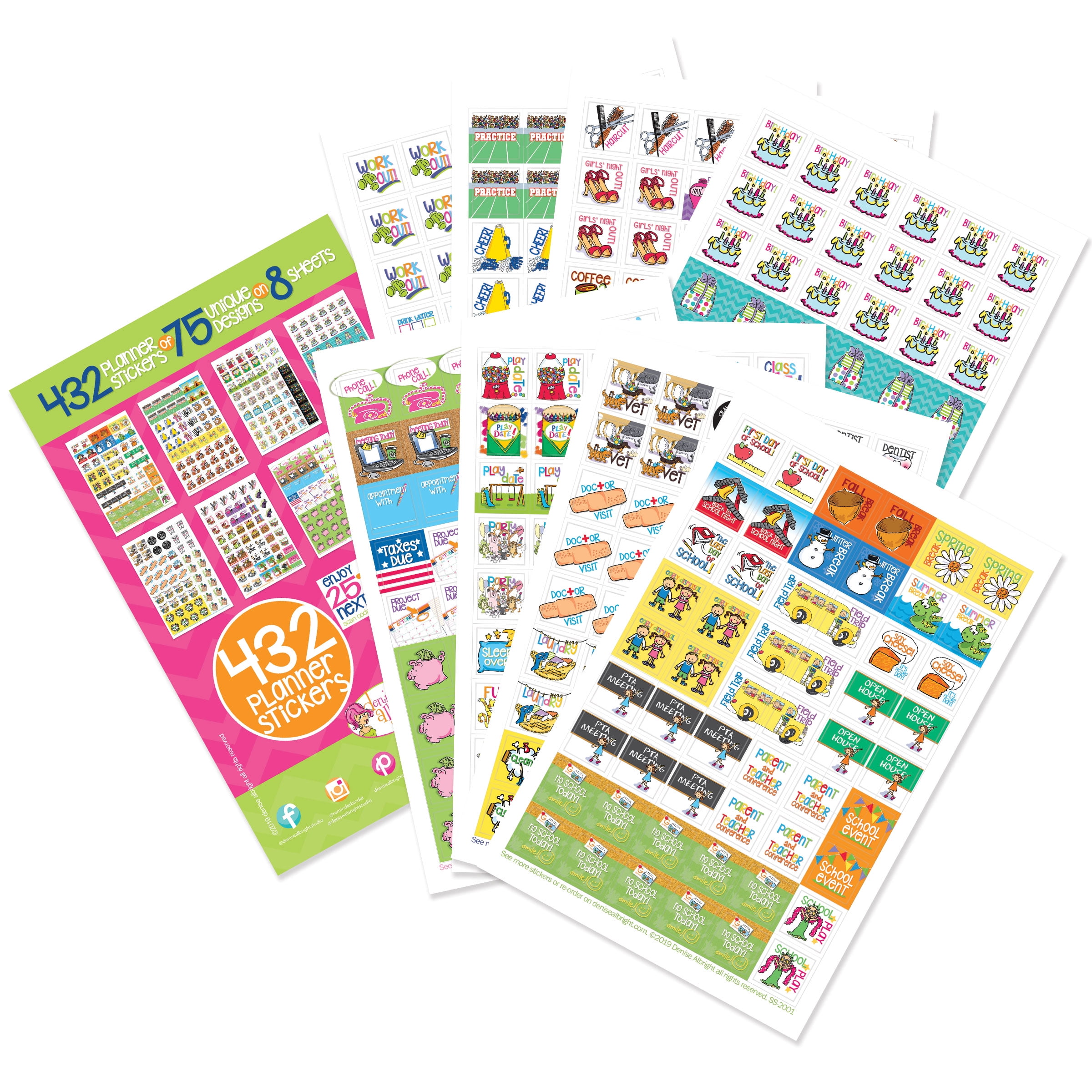 Legend Mega Sticker Pack – 1,900+ Small Stickers for Planner, Journal & Calendar – Aesthetic, Inspirational, Seasonal, Dates, Months, Holidays