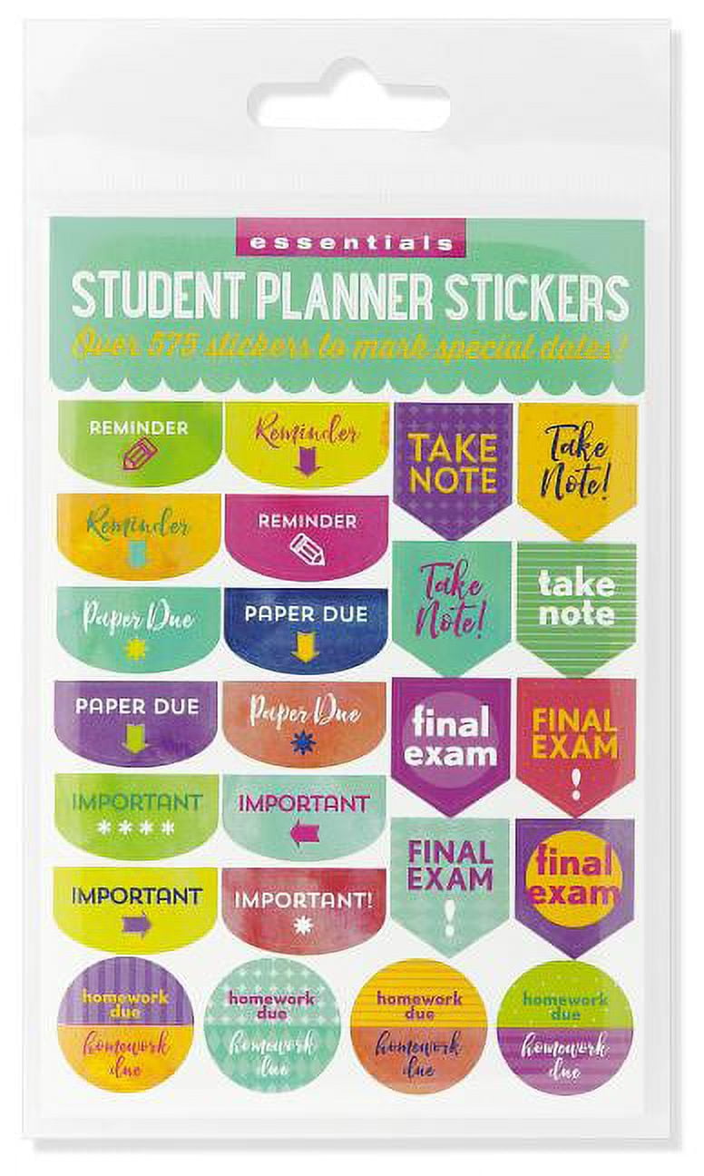 Students SCHOOL Organizer Study Reminder Planner Calendar Stickers 300  Pieces