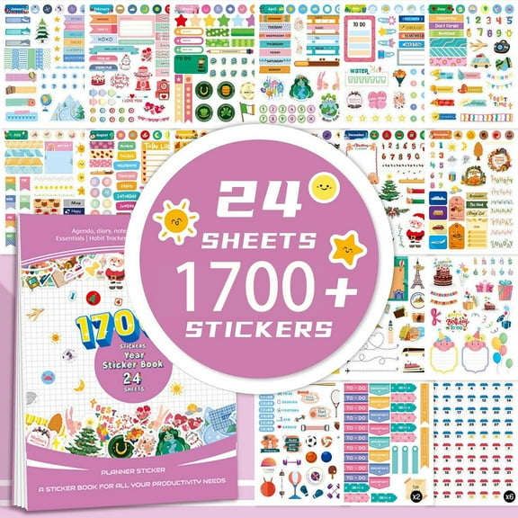 Planner Stickers Variety Pack | Organizing Stickers for Calendars | Colorful & Customizable Schedule Stickers | Visual Task Management | Durable | Suitable for Planners & Journals | 3 Styles