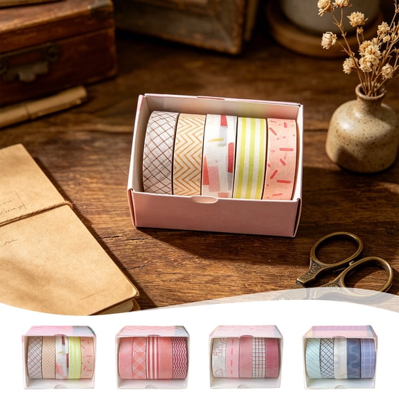 Planner Tape Set 4 Piece Decorative Washi Tapes Arts Crafts Scrapbooking Journaling Notebooks Stationery Graduation Gift Dorm Decor Creative Design
