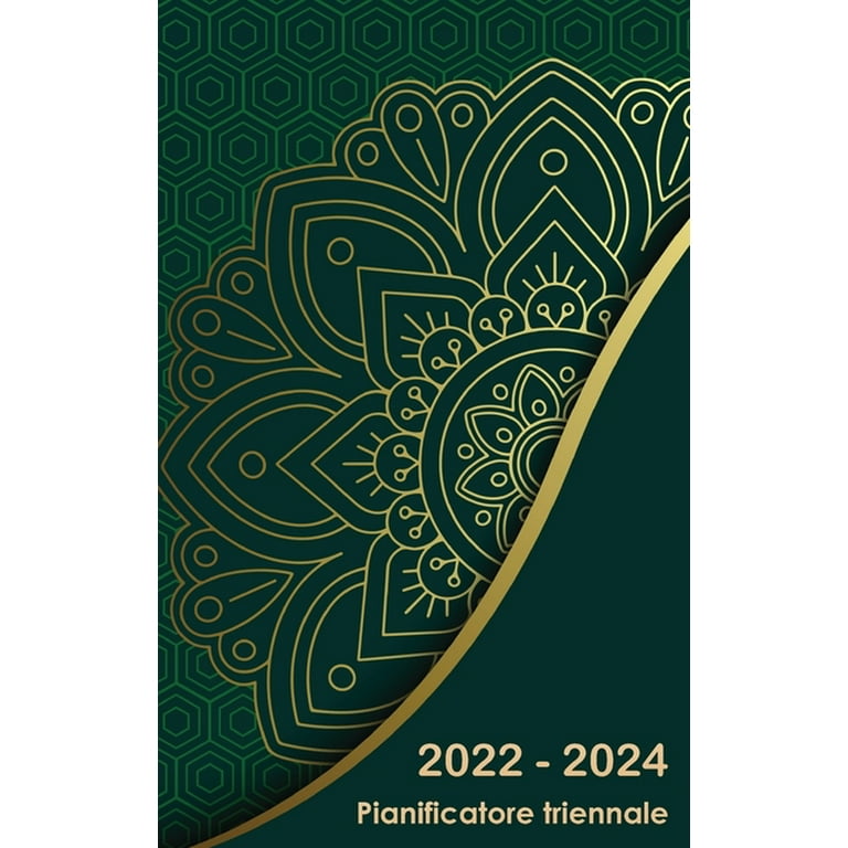 Planner triennale 2022 - 2024 : Calendario 36 mesi Calendario con festività  Agenda giornaliera 3 anni Calendario appuntamenti Agenda 3 anni (Hardcover)  
