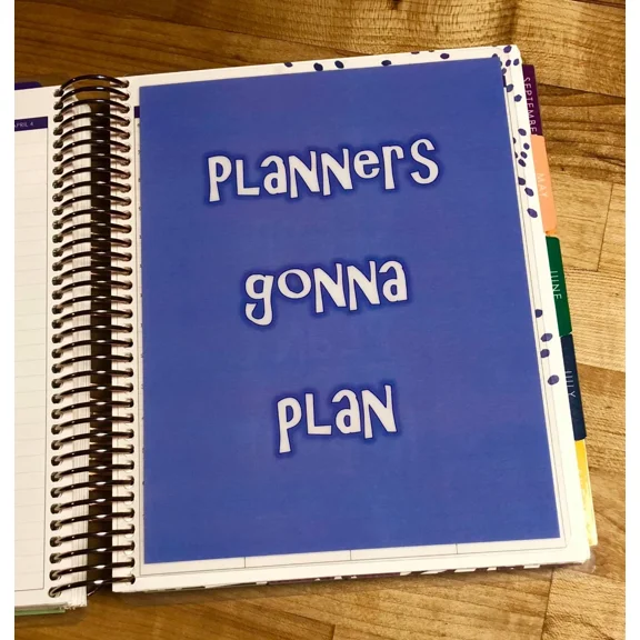 Planners Gonna Plan Two Sided Dashboard For Use W/ Erin Condren Planner