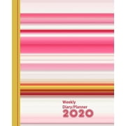 Planners One Year 2020 Pastel Pinks & Gold Mix Stripe Design Diary Weekly Spreads January to December Paperback