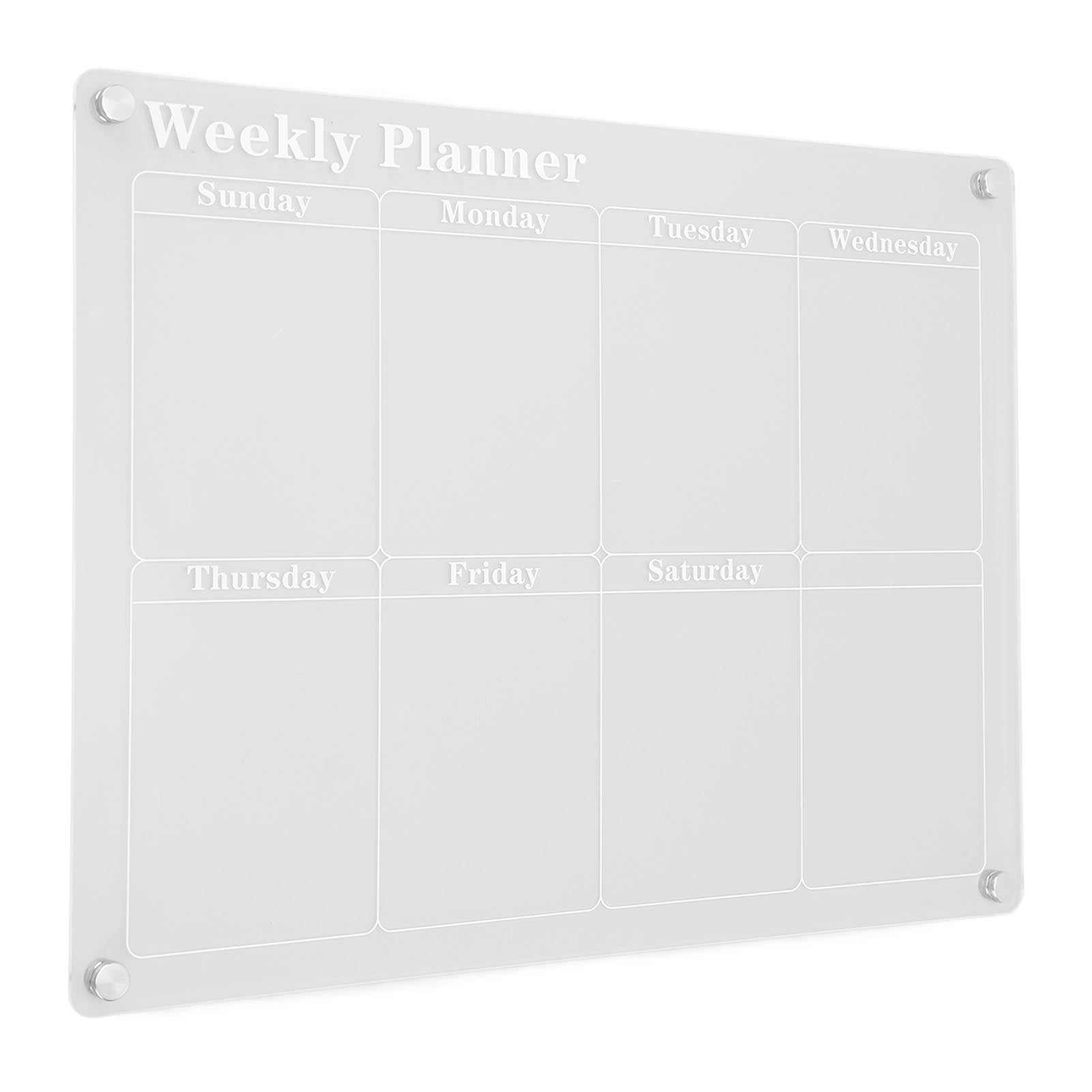 Planning board schedule board clear acrylic reusable writing magnet pad