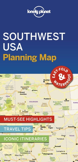 Planning　map,　(Edition　Planet　Planning　Southwest　folded)　1)　USA　Map　Lonely　Maps:　(Sheet