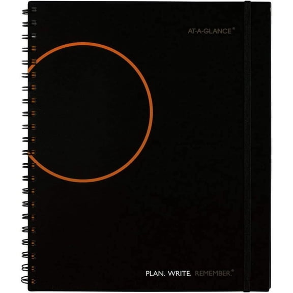 Planning Notebook by , Undated, 8-1/2" x 11", Plan. Write. Remember., with Reference Calendars, Black (7062090521)