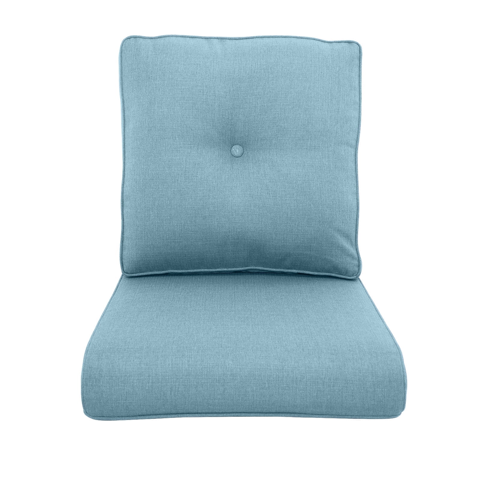 Planntonneo Outdoor Wicker Furniture Cushion Set, 25 x 22 x 4 Deep Seat Patio Chair Cushions, Baby Blue, 1 Set