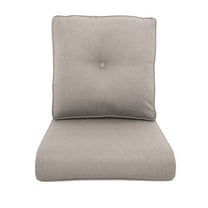 Planntonneo Outdoor Wicker Furniture Cushion Set, 25 x 22 x 4 Deep Seat Patio Chair Cushions, Beige, 1 Set