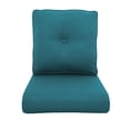 thumbnail image 1 of Planntonneo Outdoor Wicker Furniture Cushion Set, 25 x 22 x 4 Deep Seat Patio Chair Cushions, Turquoise, 1 Set, 1 of 8
