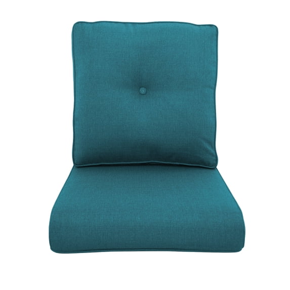 Planntonneo Outdoor Wicker Furniture Cushion Set, 25 x 22 x 4 Deep Seat Patio Chair Cushions, Turquoise, 1 Set
