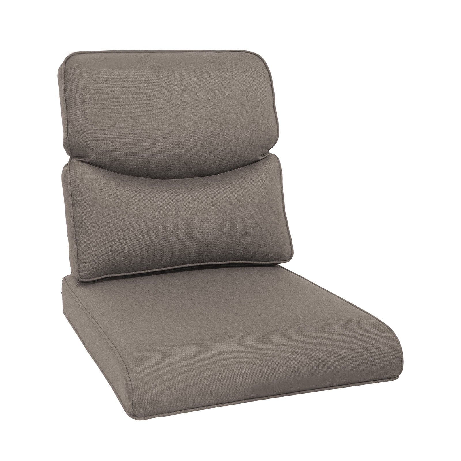 Planntonneo Outdoor Wicker Furniture Cushion Set, 25 x 22 x 4 Deep Seat Patio Chair Cushions, Grey, 1 Set