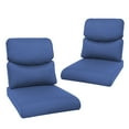 thumbnail image 1 of Planntonneo Outdoor Wicker Furniture Cushion Set, 25 x 22 x 4 Deep Seat Patio Chair Cushions, Navy Blue, 2 Sets, 1 of 7