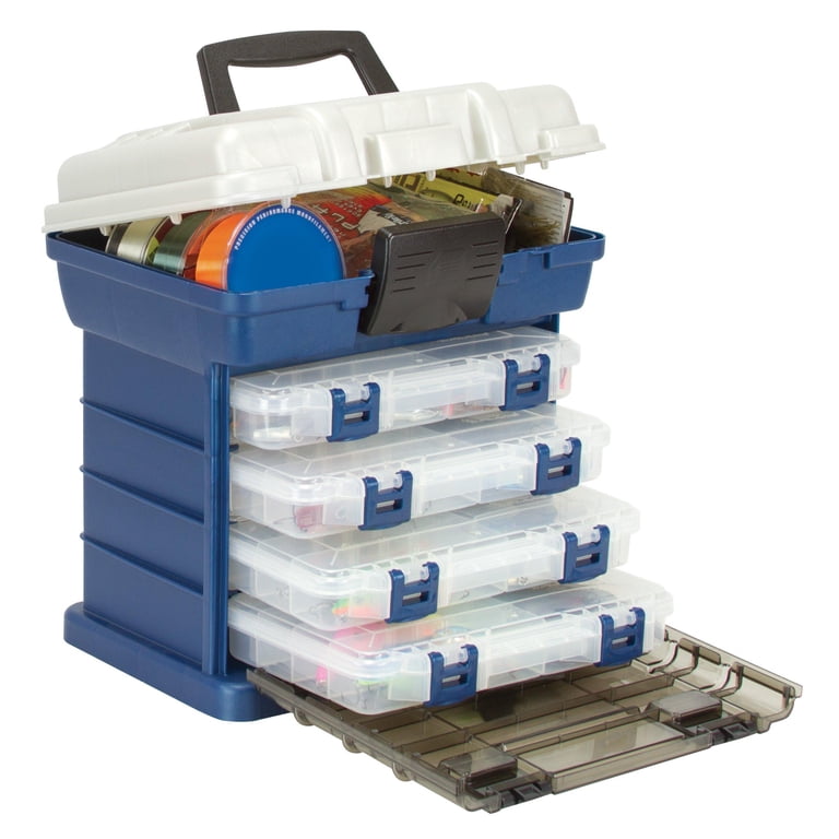 6 rack system tackle box Tacklebox Blue Swirl have for any angler. Plano Fishing Large Six Tray