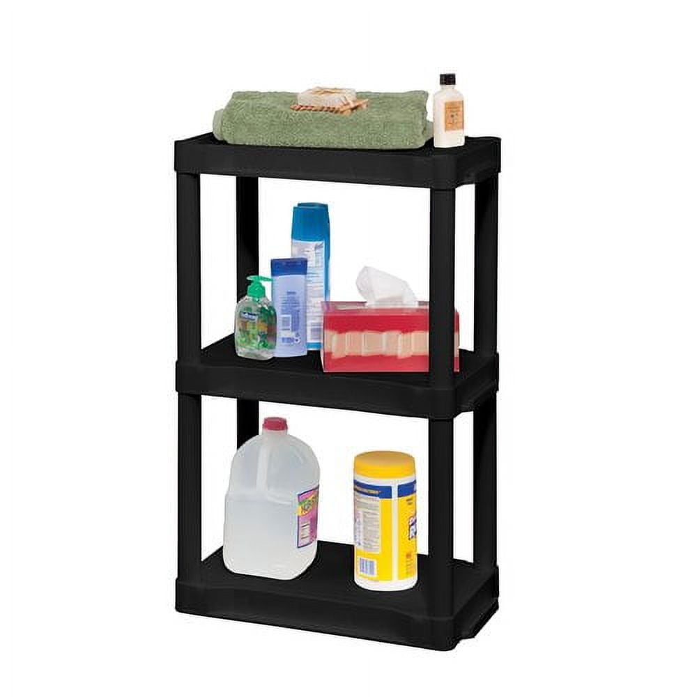 Plano 3Tier Heavy Duty Plastic Storage, Black