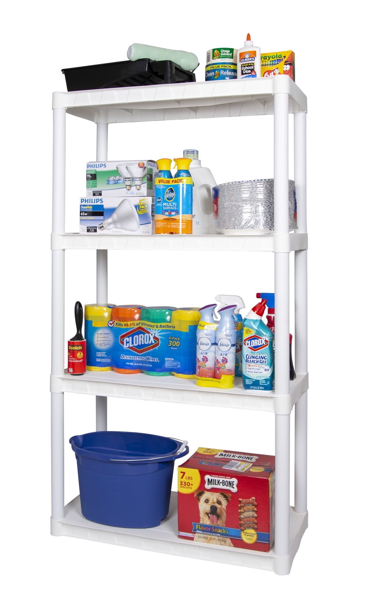 Plano 5-Shelf Extra Heavy Duty Plastic Storage Shelf Unit, 72.5” x 36” x  24”, 1000lb Capacity 