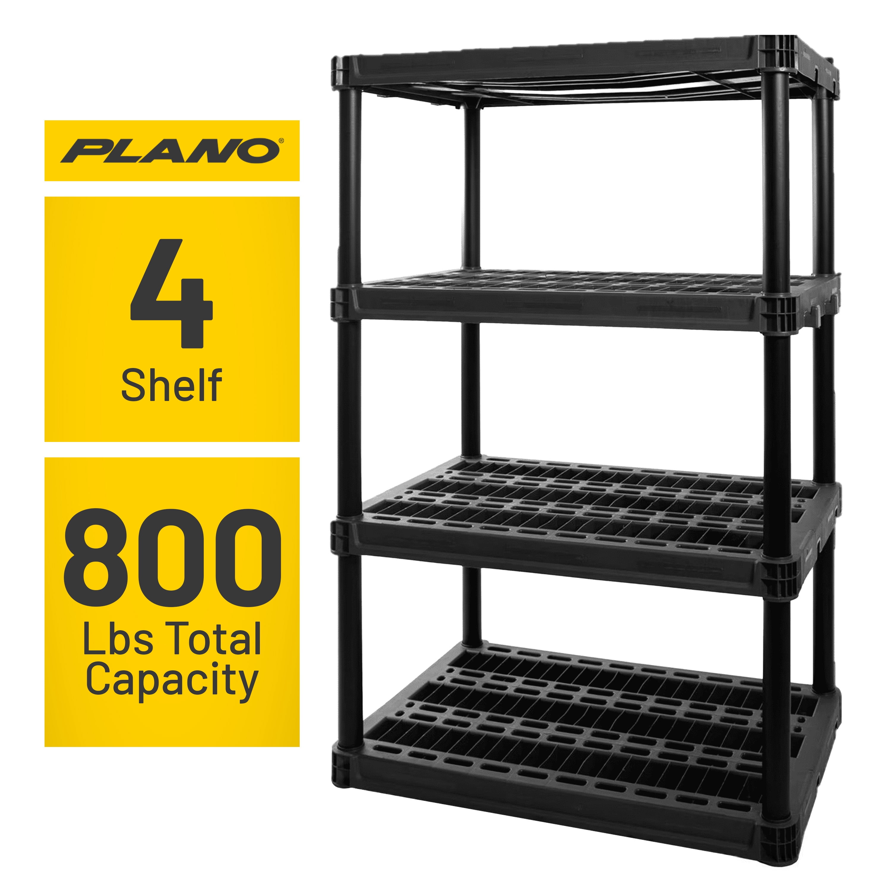 Plano 4-Shelf Extra Heavy Duty Plastic Storage Shelf Unit, 56” x