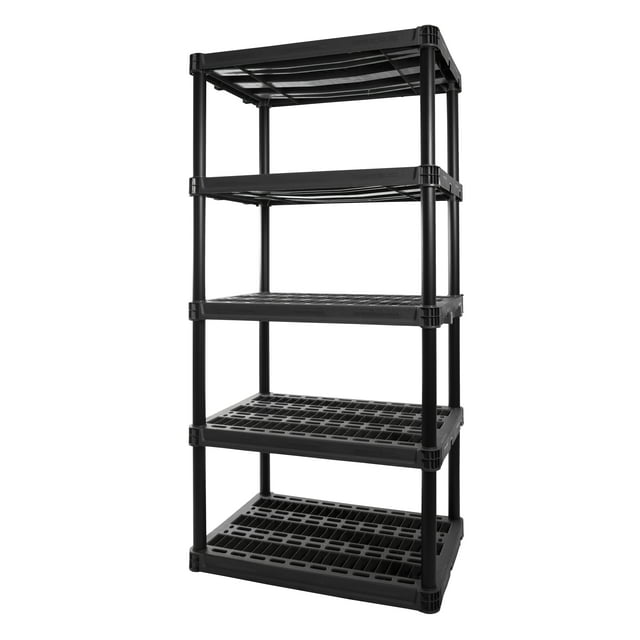 Plano 5Shelf Extra Heavy Duty Plastic Storage Shelf Unit, 72.5” x 36
