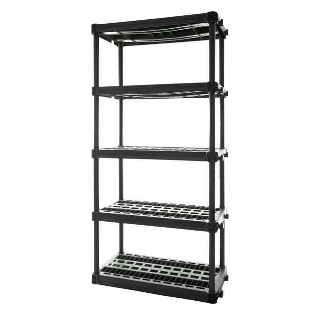 Plano 5-Shelf Heavy Duty Plastic Storage Shelves, 73” x 36” x 18 ...