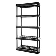 Plano 5-Shelf Heavy Duty Plastic Storage Shelves, 73  x 36  x 18 , 750lb Capacity