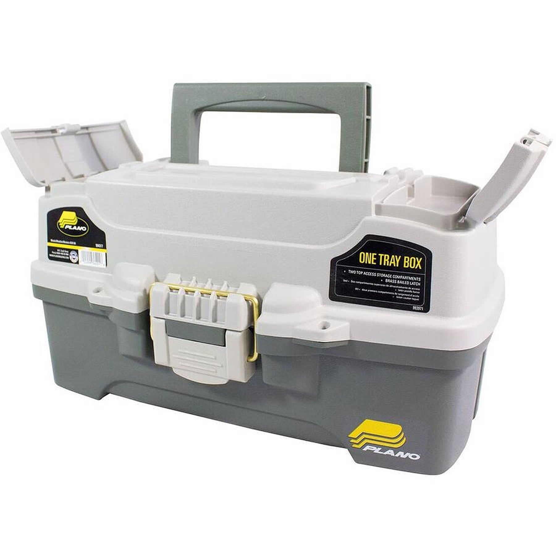 Plano 6201 One-Tray Tackle Box, Bait Storage, Extending Cantilever