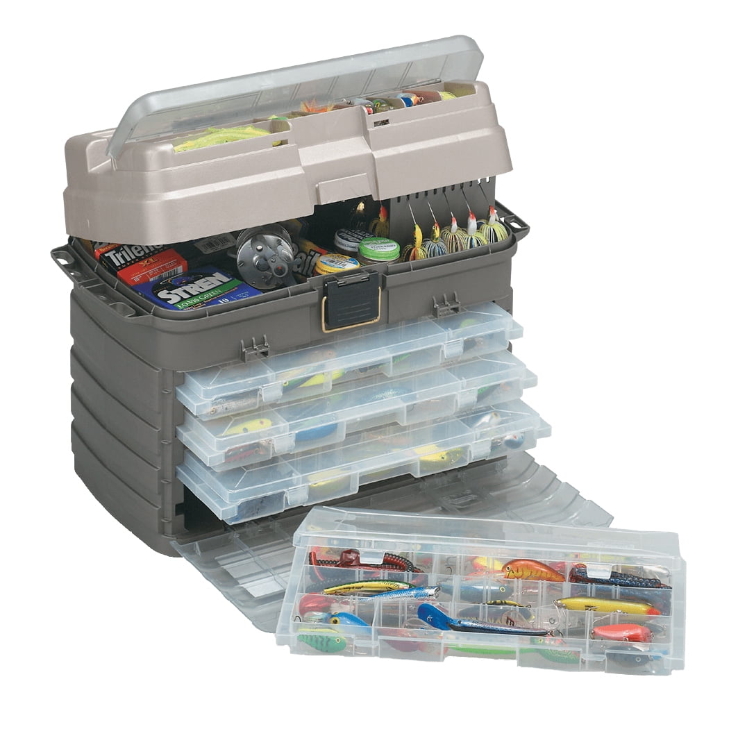  Plano 3-Drawer Tackle Box, Green Metallic/Beige, Premium  Tackle Storage, Large (737-002) : Fishing Tackle Boxes : Sports & Outdoors