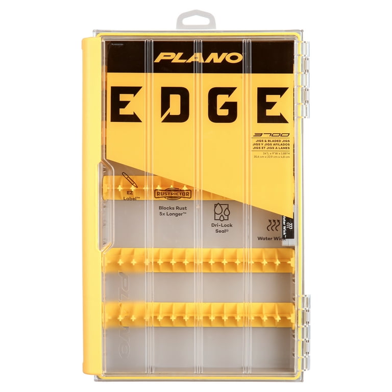 Plano EDGE Master Jig/Bladed Tackle Box, Premium Tackle Organization with  Rust Prevention, Yellow/Clear