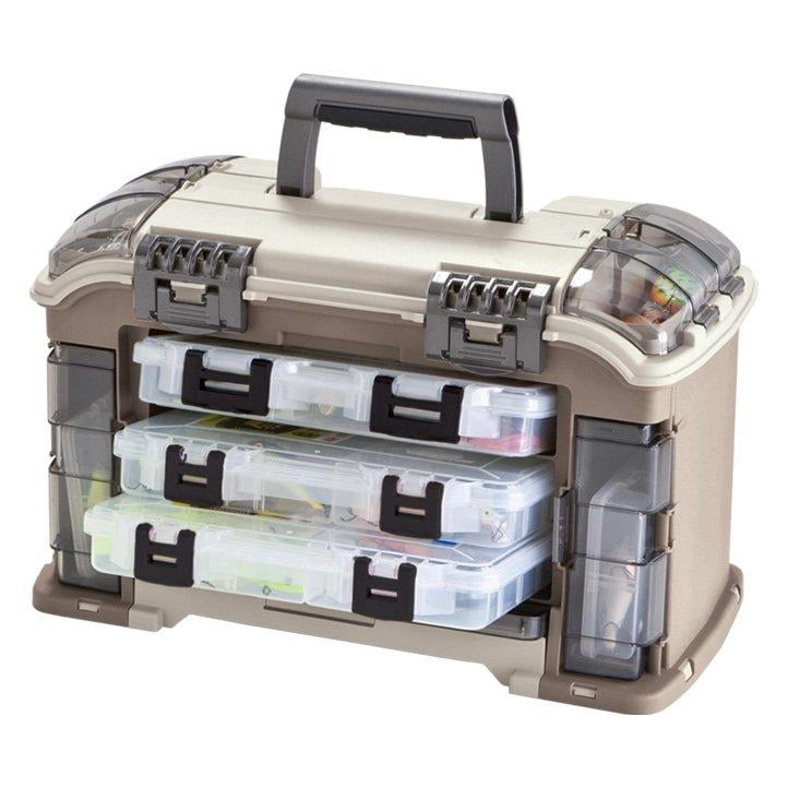 Plano Elite Series Ultimate Angled Tackle System, Graphite & Sandstone