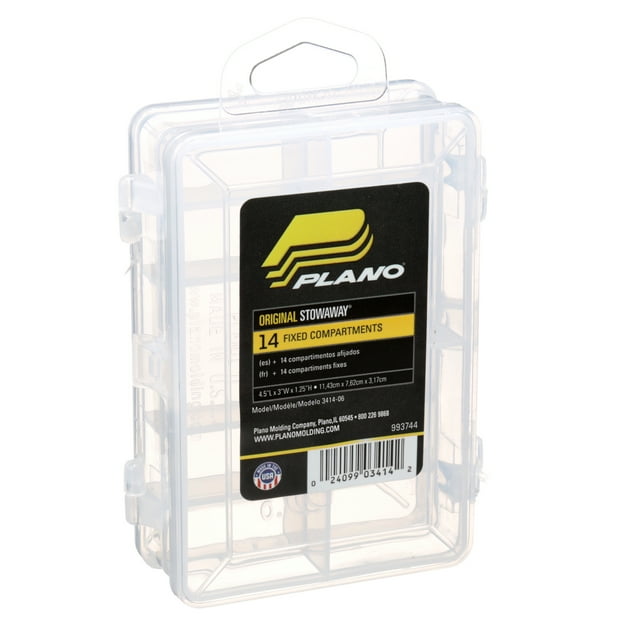 Plano Fishing Stowaway Micro Organizer Tackle Box, Small, Clear