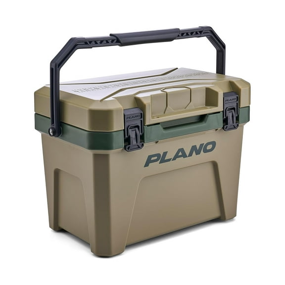 Plano Frost 14 Quart Heavy Duty Cooler w/ Built In Bottle Opener and Dry Basket, Inland Green